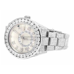 นาฬิกาข้อมือผู้ชายอัตโนมัติสุดหรูขายส่งยอดนิยม คุณภาพสูง สแตนเลสสตีล สไตล์วินเทจฮิปฮอป กระจกมอยส์ซาไนต์ - Product Image 5