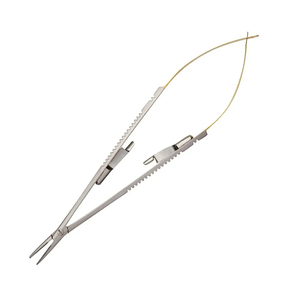 Porte-aiguille microchirurgical droit Castroviejo réutilisable, 14 cm, embouts 11 mm x 0,6 mm, mâchoires en acier inoxydable, instruments pour ponts osseux - Product Image 5