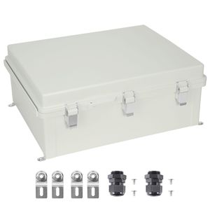 Outdoor ABS <b>Plastic</b> Electrical <b>Enclosure</b> Box 20.87 X 16.92 X 7.87 Hinged Stainless Steel Cover Electrical Wiring Accessories - Product Image 1