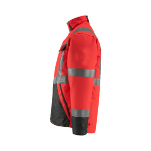 Chaqueta de Seguridad de Microfibra Impermeable y Transpirable de Alta Visibilidad para Trabajo de Construcción, Mangas Largas, Certificación CE, Suministro de Fábrica - Product Image 4