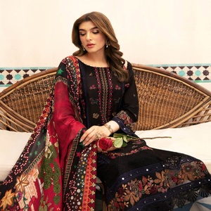 <b>Eid</b> Sale Women's Indian <b>Pakistani</b> Embroidery Work Three Piece Saari Heavy Embroidered Salwar Kameez <b>Dress</b> <b>Pakistani</b> Indian Style - Product Image 1