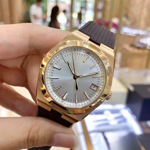 Reloj de Hombre Elegante y Exquisito, de Lujo para Negocios, con Bisel Dorado Rosa, Correa de Goma, Informal, con Fecha, Mecánico Automático - Product Image 3