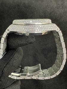 Reloj de buceo automático deportivo de lujo al por mayor con diamantes VVS de color D, moissanita, alarma, estilo hip hop, diseño mecánico de latón - Product Image 4