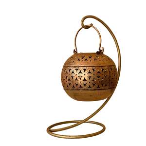 Portavelas de hierro hecho a mano con soporte elegante linterna de metal para decoración del hogar - Product Image 2