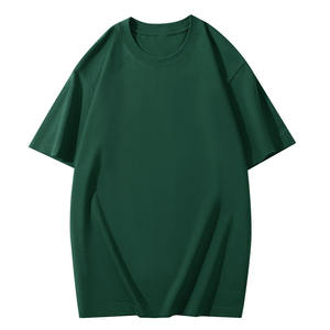 Camiseta de algodón peinado de 210g, manga corta, hombros caídos, diseño estampado con logotipo personalizado OEM. - Product Image 3