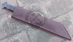 Cuchillo Vikingo Seax de Acero al Carbono Forjado a Mano, Hoja de 7.5 Pulgadas, Mango Ambidiestro, Cuchillo Sax Multiusos para Supervivencia y Caza - Product Image 6