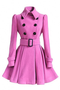 Lady Womens <b>Coat</b> Fashion Long Length Warm Winter Outerwear Jacket Elegant Ladies <b>Coat</b> Long Sleeve Button Front Tailored - Product Image 4