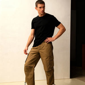 Pantalones de Lona para Mujer HANO 2024, Transpirables, con Costuras Decorativas, Cintura Media Elástica, con Cordones, Estilo Cargo, Pierna Recta - Product Image 5