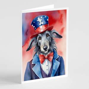 Deerhound patriotic อเมริกัน A7แปลกๆขนาด5x7การ์ดเปล่าแพ็ค8ซองพร้อมการ์ดอวยพร - Product Image 1