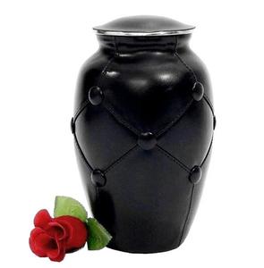 Urna Funeraria de Metal Azul Oscuro de Lujo al por Mayor, Jarra Conmemorativa con Elegante Diseño Artístico de Colibrí Blanco y Esmalte Pulido - Product Image 1