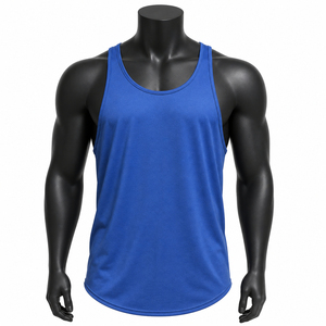 Débardeur de fitness d'été pour homme, coupe ample, col rond, tendance, en promotion - Product Image 1