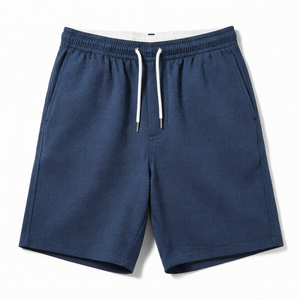 Shorts de sport respirants et à séchage rapide pour hommes, taille mi-haute, style urbain, en tissu personnalisé éco-responsable Spandex/Polyester - Product Image 4