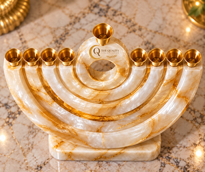 Modern Blue Menorah <b>Hanukkah</b> Candle Holder Home <b>Decoration</b> Jewish Festivals Holiday All Seasons Resin UV Printing Handmade - Product Image 6