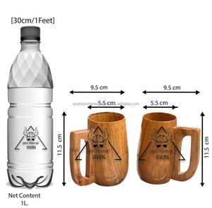 Grande tasse à bière en céramique écologique avec poignée, design viking unique, meilleure tasse à boire pour le café, l'eau, le thé, les restaurants, usage personnel - Product Image 4
