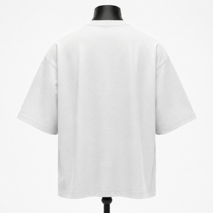 Men's <b>White</b> Oversized T-Shirt Short Sleeve O-Neck Cotton Jersey Graphic Print Casual Street Style <b>Tee</b> With Pattern Right Sleeve - Product Image 6
