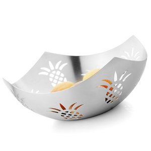 Corbeille à fruits en acier inoxydable pour comptoir de cuisine, bol à fruits décoratif en acier pour table à manger, décoration intérieure - Product Image 4