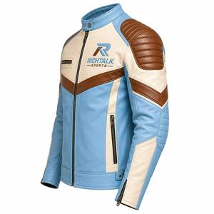 Winter Warm <b>Genuine</b> <b>Leather</b> <b>Jacket</b> <b>Men</b> Stand Eco-Friendly Quick Dry Comfortable Breathable High Quality Casual Custom Made Front - Product Image 3
