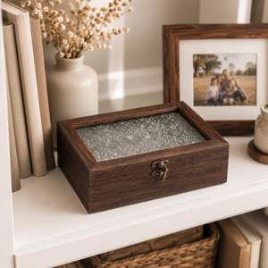 Coffret de rangement pour bijoux en bois économique pour bagues, boucles d'oreilles, montres et petits accessoires avec un aspect haut de gamme - Product Image 1