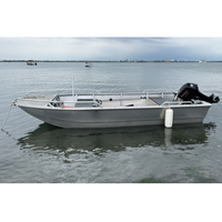 Yacht sportif en aluminium monobloc avec moteur hors-bord, vitesse de 20 à 25 nœuds, couleur personnalisable
