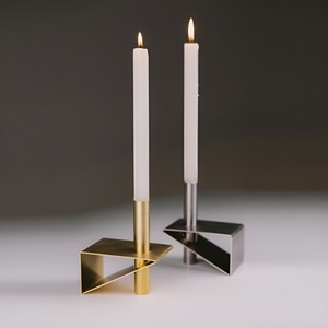 Ensemble de bougeoirs modernes en acier inoxydable, style nordique, doré et noir, pour décoration intérieure et événements - Product Image 3