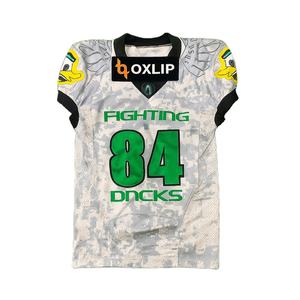 Camiseta de fútbol americano personalizada uniforme estampado de camuflaje digital tela de malla transpirable corto antibacteriano 100% poliéster - Product Image 5