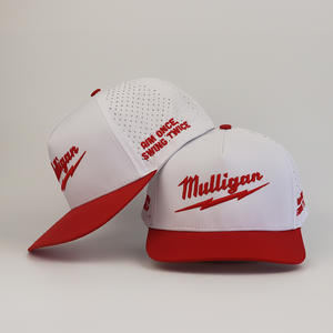 Casquettes de golf imperméables brodées sur mesure, casquettes de baseball à 5 panneaux, casquettes Melin Snapback pour homme - Product Image 3