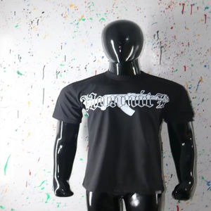 T-shirts de sport décontractés personnalisés 100% coton respirant imprimé à manches courtes pour hommes - Product Image 1