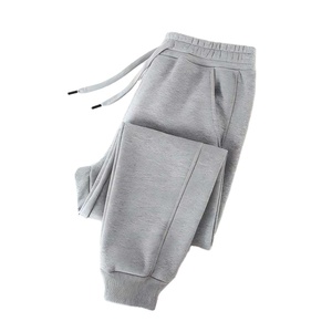 Pantalon de jogging en molleton pour homme, taille élastique personnalisée, coupe droite, uni, style décontracté, pour l'hiver, vente en gros - Product Image 5
