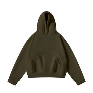 Men's Hooded Sweatshirt Regular Fit Casual Solid Color Cotton French Terry Pullover With Pocket Autumn Wear 2027 - Product Image 4