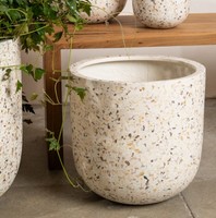Pot de fleurs en terrazzo moderne de luxe, grand pot en ciment, minimaliste, différentes tailles, pot de jardin intérieur/extérieur, pot de décoration pour la maison