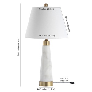 Par de Lámparas Decorativas Modernas de Mármol con Detalles en Oro Refinado, Luz Cálida Ambiental y Estilo Premium para el Hogar - Product Image 4