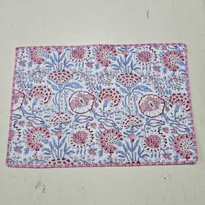 Quilted Cotton Dining Table Mat Floral Printed Quilted <b>Placemat</b> Set Reversible Cotton Table Mats Export Supplier Manufacturer - Product Image 1