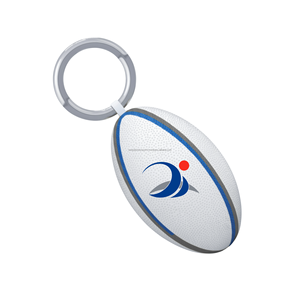Porte-clés de ballon de rugby personnalisé en PVC souple 3D, mini porte-clés de football, fournisseur de logo promotionnel en gros pour les commandes d'équipes sportives - Product Image 3