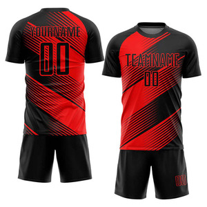 Nouvelle conception, uniforme de football unisexe personnalisé, 100% polyester, maillots de football à manches courtes en mesh pour hommes, ensemble pour l'été - Product Image 1