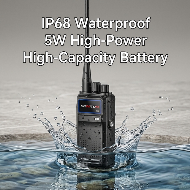 Long Range IP68 Waterproof Intercom 5W High-Power Analog Walkie Talkie High-Capacity Battery Two Way Radio for Mining Operations