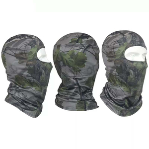 Masque de ski en polyester noir personnalisé avec logo, masque facial intégral en tricot à un trou, vêtements de sport - Product Image 6