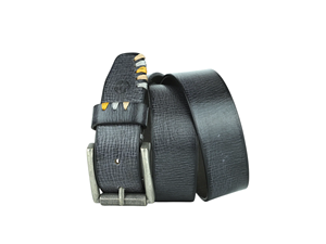 Ceinture homme en cuir de buffle robuste, cuir pleine fleur naturel, boucle intemporelle, ceinture pour usage quotidien - Product Image 2