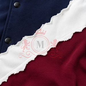 Latest Design <b>White</b> Burgundy Letterman <b>Jacket</b> Chevron Pattern Soft Fabric Modern Streetwear Style - Product Image 5
