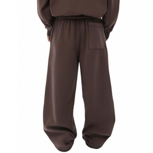 Wholesale Custom Logo Fleece Stacked Super Baggy Wide Leg Sweatpants 100% French Terry Cotton Oversized for Men Casual - Product Image 1