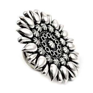 Sunflower Design Statement <b>Ring</b> With Adjustable Design Crafted From Pure 925 Solid Sterling Silver Handmade Bohemian Jewelry - Product Image 1