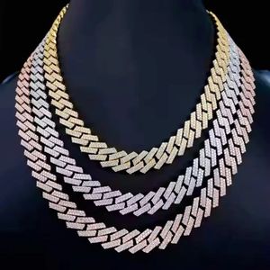 Cadena de Eslabones Cubanos de Plata 925 con Moissanita, Corte Brillante Redondo, Joyería Hip Hop para Hombres y Mujeres, Ideal para Fiestas - Product Image 2