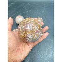 Sphère d'onyx rose brun naturel 3-5 cm, onyx floral, calcite, boule de cristal polie, décoration d'intérieur et attrape-soleil