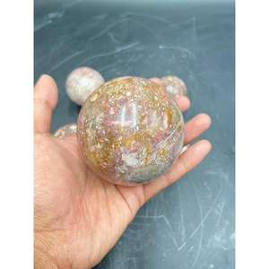 Sphère d'onyx rose brun naturel 3-5 cm, onyx floral, calcite, boule de cristal polie, décoration d'intérieur et attrape-soleil - Product Image 5