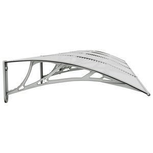 Auvent de porte, gazebo et pergola en polycarbonate gris et transparent de 157.5 po x 29.5 po - Product Image 4