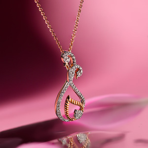 GLEAMORA ENTERPRISE - Colgante de Diamante Cultivado en Laboratorio con Corte Brillante en Forma de Corazón, Oro Rosa, para Mujer, Moderno, 18K, 5g, Uso Diario, Color Blanco H - Product Image 4
