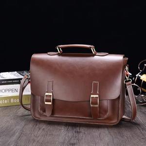 Maletín de Cuero Genuino Crazy Horse para Hombre, para Portátil de 15 Pulgadas, Uso Diario, Protector, Ecológico, Duradero, para Oficina - Product Image 1