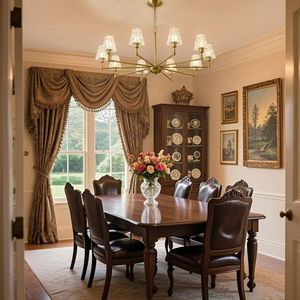 Mid Century Modern Gold Pendant <b>Light</b> Fixture 10-<b>Light</b> Farmhouse Chandelier for <b>Dining</b> Living Bedroom for Reading & Entertaining - Product Image 2