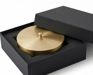 Boîte de rangement ronde en laiton de qualité supérieure avec couvercle et six tasses, design minimaliste, ensemble de vaisselle de cuisine en métal durable - Product Image 6