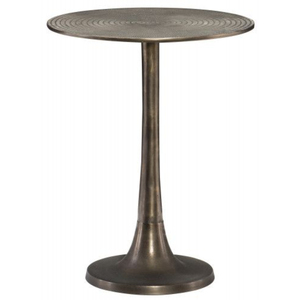 Mesa de Centro Redonda de Madera con Base Geométrica para Sala de Estar, Mesa Auxiliar Decorativa, Mesas Auxiliares Hechas a Mano - Product Image 4