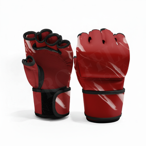 Gants de combat MMA en cuir couleur personnalisée, à doigts ouverts, pour entraînement de boxe, frappe sur sac de frappe, protection des mains, gants de combat pour la gym - Product Image 6